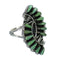 Authentic Sterling Silver Turquoise Needlepoint Ring Size 6-3/4 RX63060